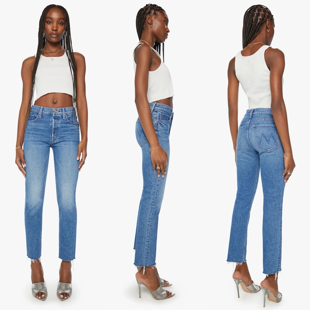 MOTHER The Tomcat Ankle Fray Jeans Arigato Mr. Robato NWT size 26